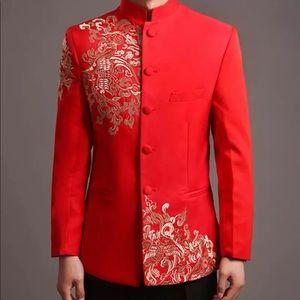 Men Chinese Wedding Shirt size “2xl”